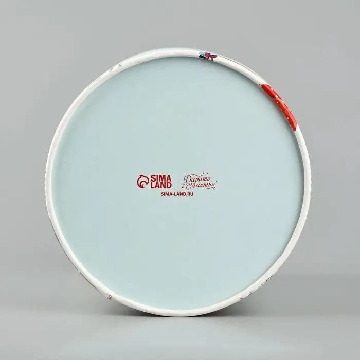 Коробка подарочная круглая &laquo;С Новым годом!&raquo;, 12&times;16 см