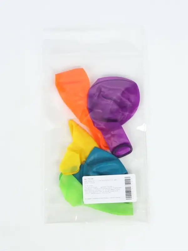 Воздушные шары латексные 12", 5 шт., кристалл, МИКС