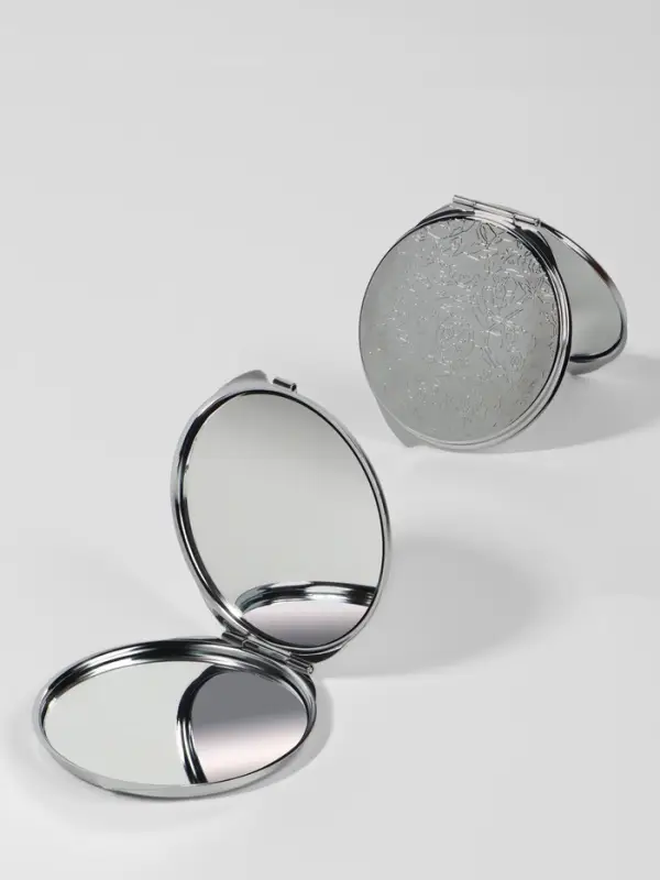 Зеркало складное, d=6 см, серебристое МИКС