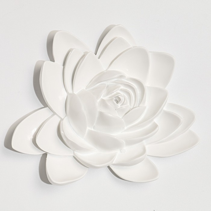 Декор настенный, Декор настенный, "Лотос" 14 x 15 см, белый