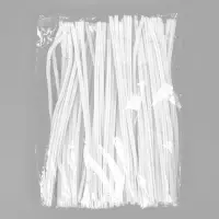 Синельная проволока, набор 90 шт., белая, 30 см