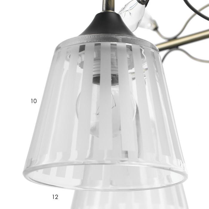 Люстра Люстра "Шарлин" 5хЕ27 40Вт черный-латунь 51х51х29 см BayerLux