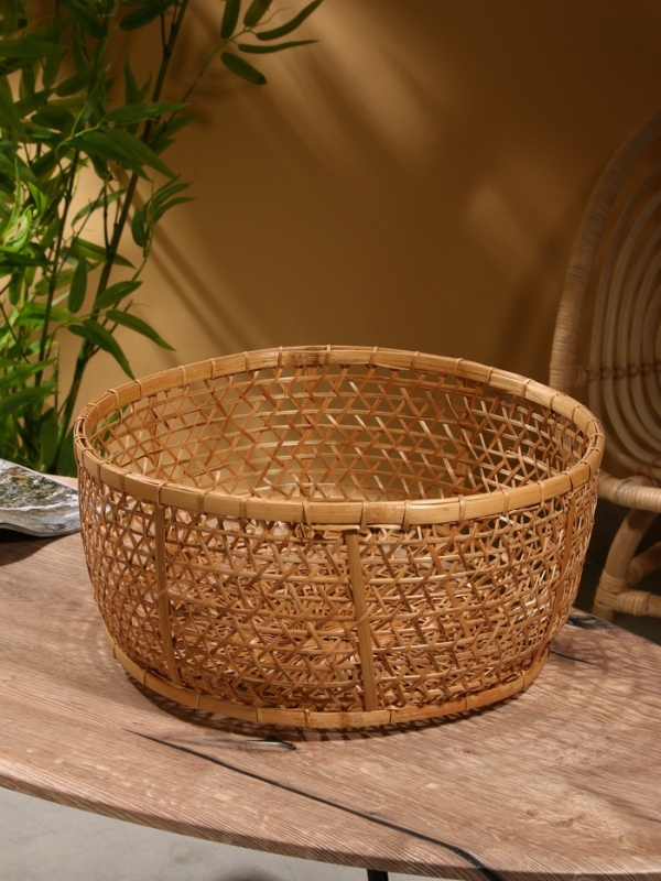 Корзина плетёная  Корзина плетёная "Клоус" бамбук 40х40х16 см, светлая