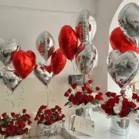 Шар воздушный фольгированный 18" «Сердце», цвет красный