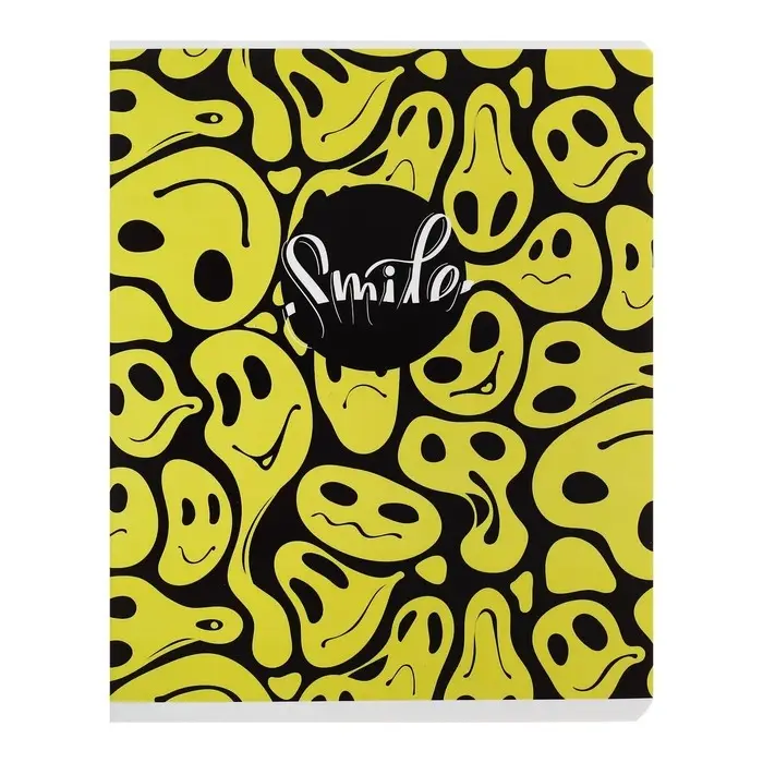 Тетрадь 48 листов в клетку &laquo;Смайлы&raquo;, обложка мелованный картон, УФ лак, блок офсет, МИКС