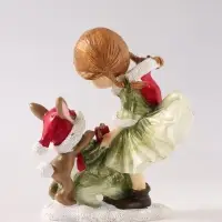 Фигурка &laquo;Малышка с зайчиком&raquo;, 11.5 см, полистоун