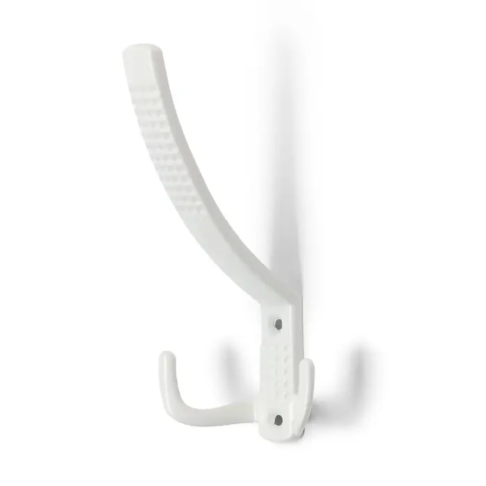 Крючок мебельный ТУНДРА TKT001, трехрожковый, белый