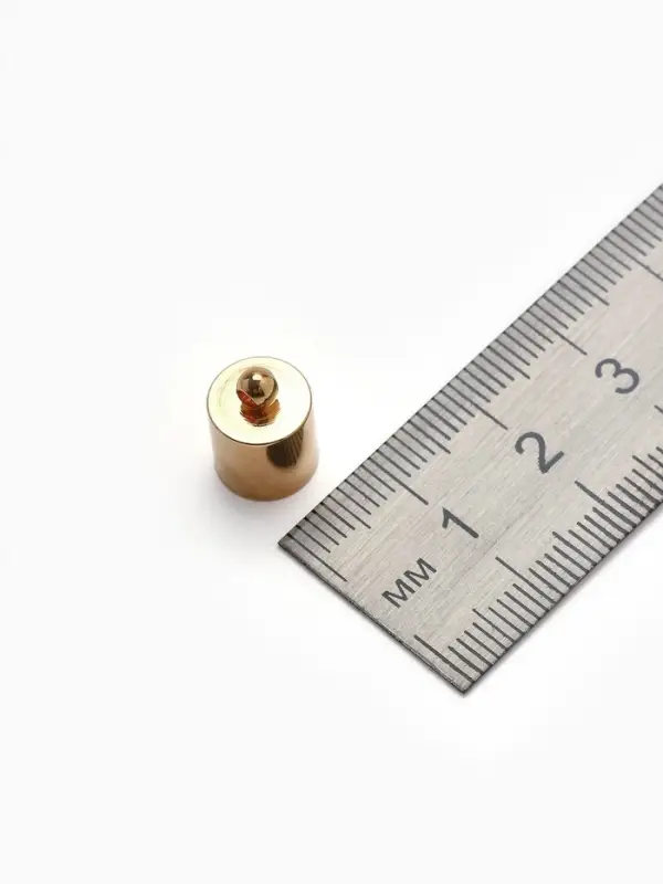 Концевик-шапочка, СМ-165,(набор 5 шт.), 1.2&times;0.8 см, d (внутренний)=0.7 см, цвет золото