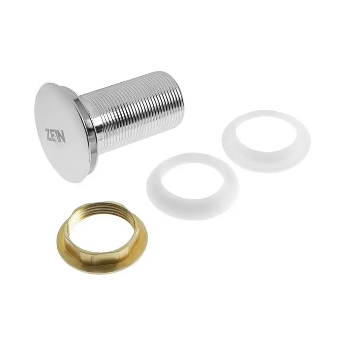 Донный клапан ZEIN B2, 1 1/4", большая кнопка, для раковины, хром