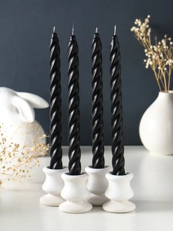 Набор: свечи ароматические витые 1.9&times;24 см, 4 шт., 40 г, 8 ч, смородина