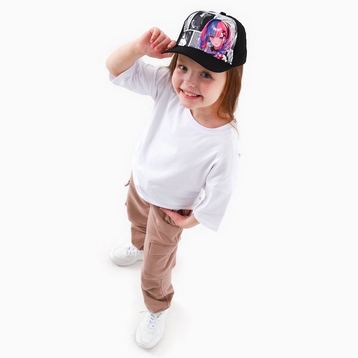 Кепка детская для девочки Кепка детская для девочки "Фото"аниме, р-р 52-54 5-7 лет