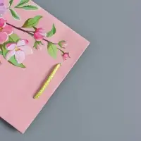 Пакет подарочный ламинированный &laquo;Нежный комплимент&raquo;, розовый, 18&times;22.3&times;10 см