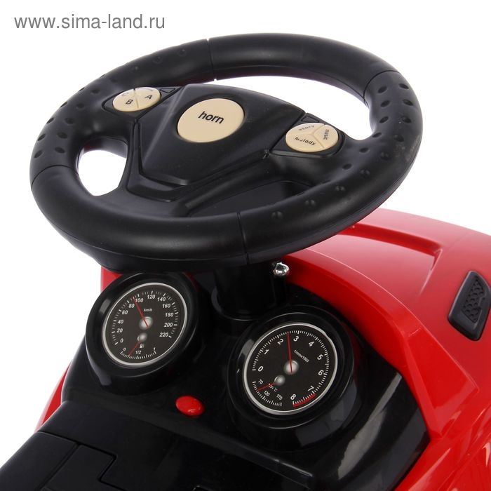 Толокар «Гонка», световые и звуковые эффекты, цвет красный Толокар «Гонка», световые и звуковые эффекты, цвет красный