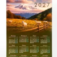 Календарь 2027, настенный, А3 &laquo;Бараны в поле&raquo;