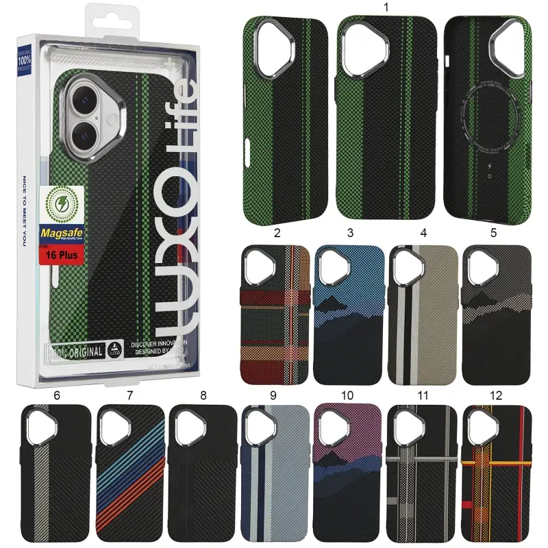 Чехол iPh 16 Plus Luxo Carbon Чехол iPh 16 Plus Luxo Carbon