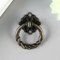 Ручка для шкатулки, ключницы &laquo;Молоточек косичка&raquo;, металл под бронзу, набор 2 шт.