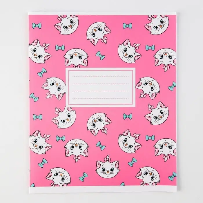 Тетрадь в линейку 12 листов, 5 видов МИКС, обложка мелованный картон, &laquo;Коты аристократы&raquo;