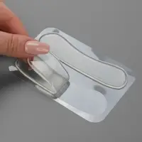 Пяткоудерживатели для обуви, на клеевой основе, силиконовые, 9.8&times;2.5 см, пара, прозрачные