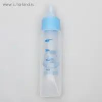 Бутылочка для вскармливания грызунов 30 мл с силиконовой соской (короткий носик), голубая Бутылочка для вскармливания грызунов 30 мл с силиконовой соской (короткий носик), голубая