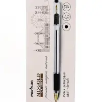 Ручка шариковая MunHwa. MC Gold, чёрный стержень, узел 0.5 мм, резиновый упор