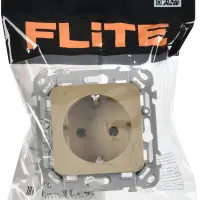 FLITE Розетка с заземлением без защитных шторок безвинтовое крепление 16А РС11-1-ФлХ хаки IEK