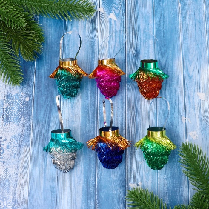 Ёлочное украшение из фольги «Слана. Ягодка», 4 см, МИКС Ёлочное украшение из фольги «Слана. Ягодка», 4 см, МИКС