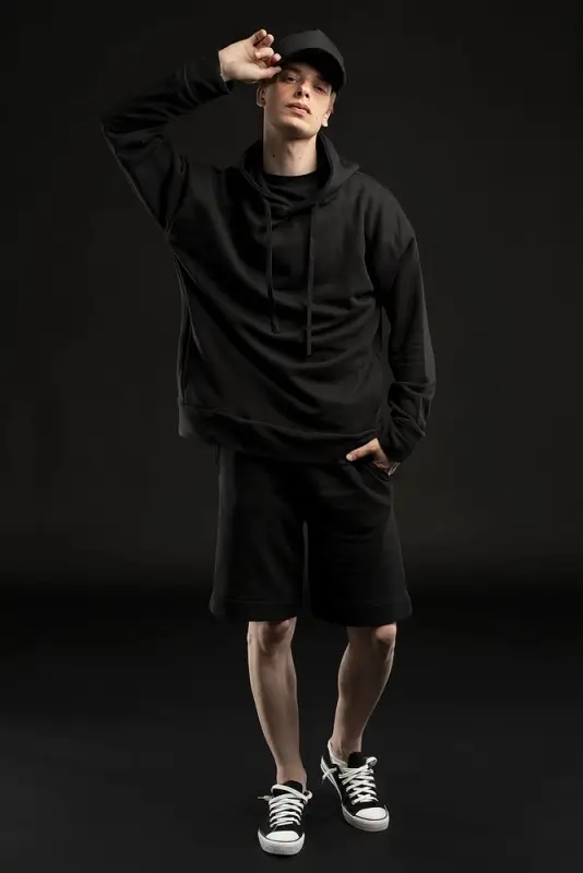 Худи унисекс H2, черное, размер XS/S Худи унисекс H2, черное, размер XS/S