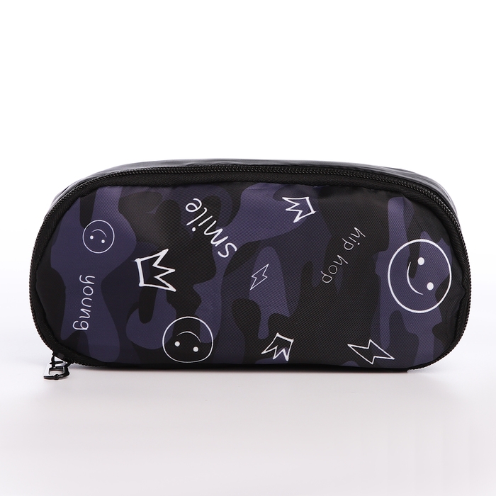 Рюкзак школьный с пеналом Hip-Hop, 42х28х13 см, цвет чёрный Рюкзак школьный с пеналом Hip-Hop, 42х28х13 см, цвет чёрный