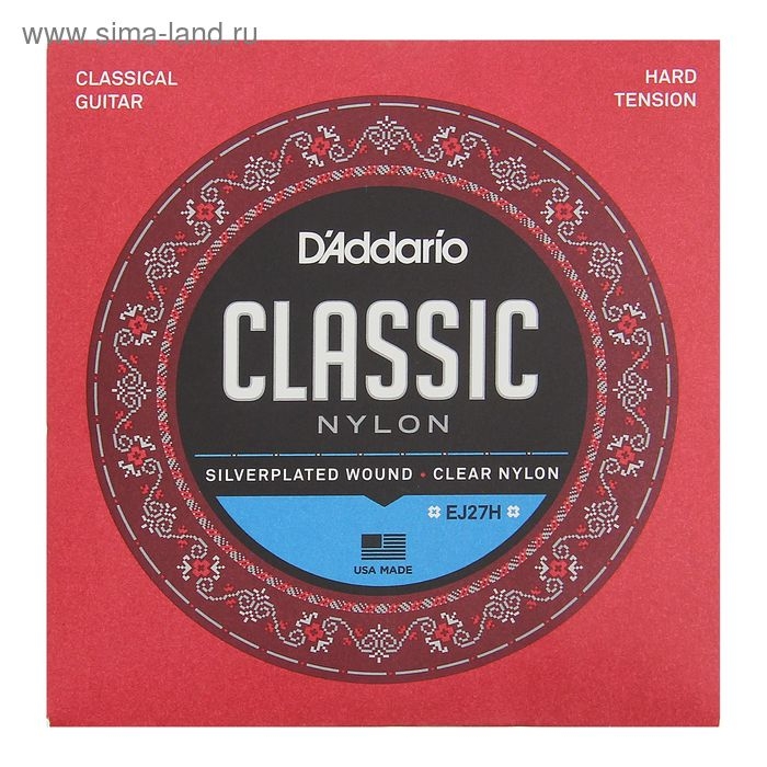 Струны D`Addario для классической гитары нейлоновые Student Hard Струны D`Addario для классической гитары нейлоновые Student Hard