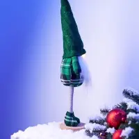 Фигура текстиль «Гном в зелёном» 54 см, 1 LED, от батареек AG13×3, свечение тёплое белое