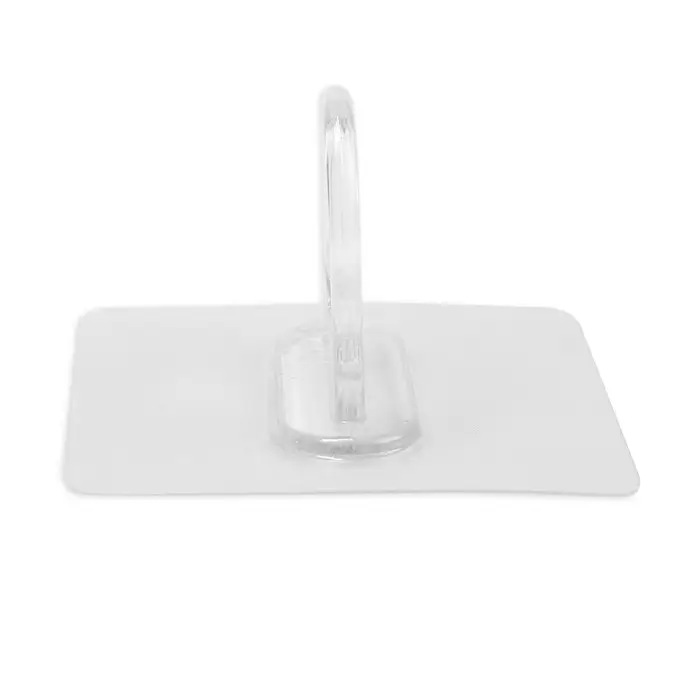 Держатель с клейкой поверхностью ТУНДРА, d=25 мм, 68×68 мм, прозрачный