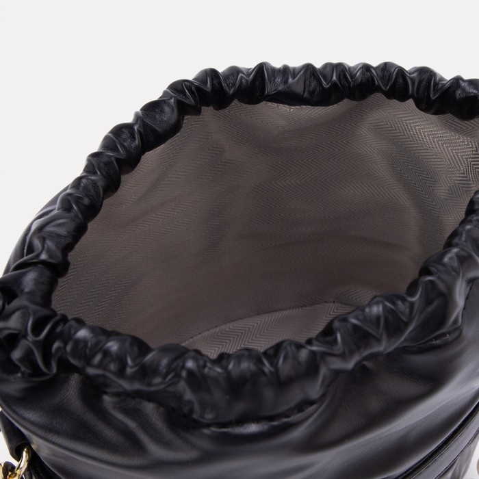 Сумка кросс-боди, отдел на шнурке, цвет чёрный Сумка кросс-боди, отдел на шнурке, цвет чёрный