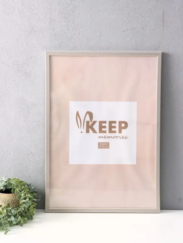 Фоторамка для фото 42&times;59.4 см Keep memories, Elysian, пластик, слоновая кость с золотом