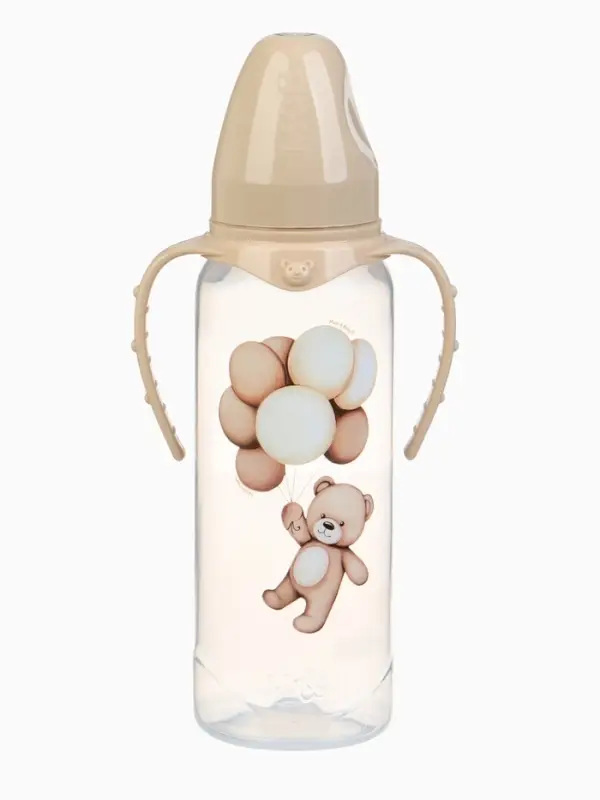 Новогодняя бутылочка для кормления «Baby Bear» 250 мл, цилиндр, бежевый Mum&Baby Новогодняя бутылочка для кормления «Baby Bear» 250 мл, цилиндр, бежевый Mum&Baby