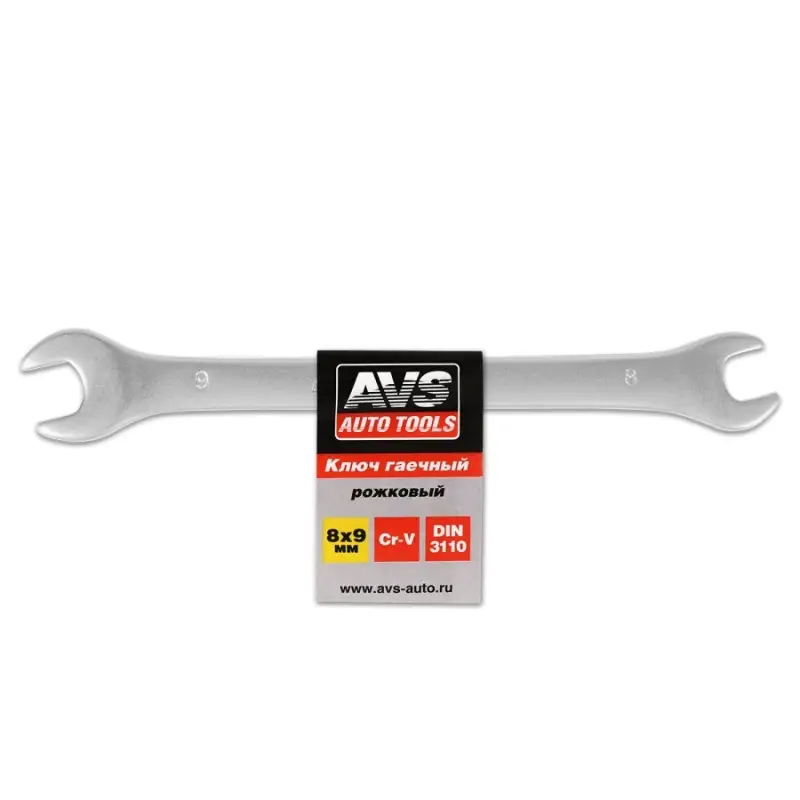 Ключ гаечный рожковый (08х09 мм) AVS K10809