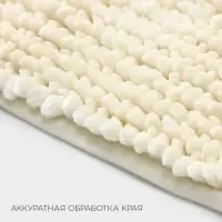 Коврик для дома LaDо́m, букли, плотность 1400 г, 50&times;80 см, велюровый, молочный