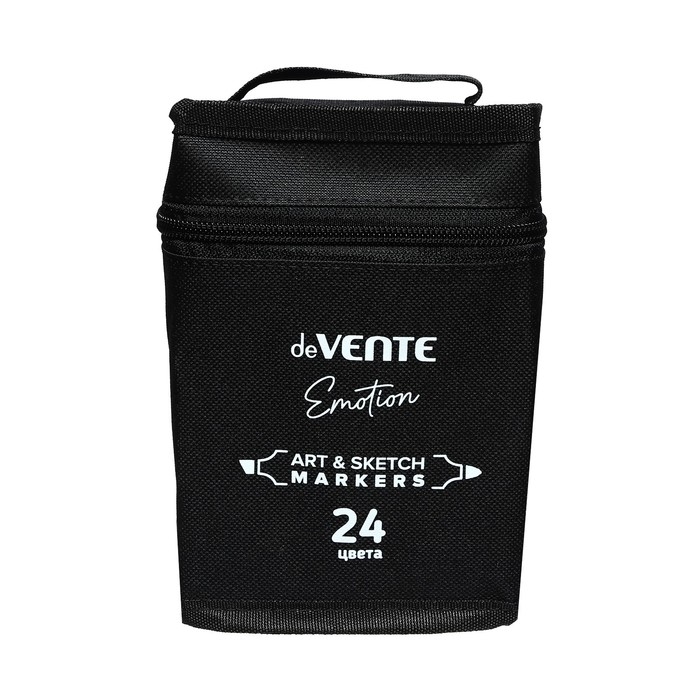 Набор художественных маркеров 24 цвета, текстильная сумка, deVENTE Emotion, Green colors (2 наконечника: пулевидный/скошенный) 5044101 Набор художественных маркеров 24 цвета, текстильная сумка, deVENTE Emotion, Green colors (2 наконечника: пулевидный/скошенный) 5044101