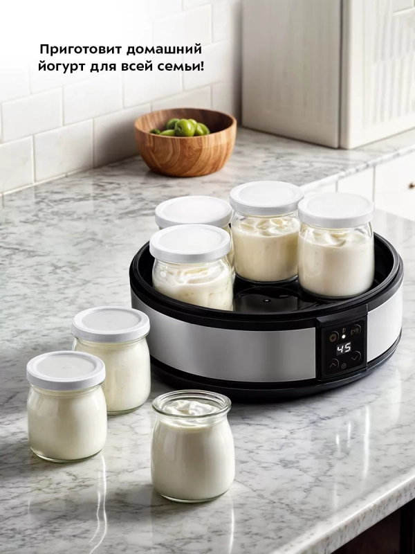 Йогуртница с баночками электрическая КТ-6363 - 20 Вт Йогуртница с баночками электрическая КТ-6363 - 20 Вт
