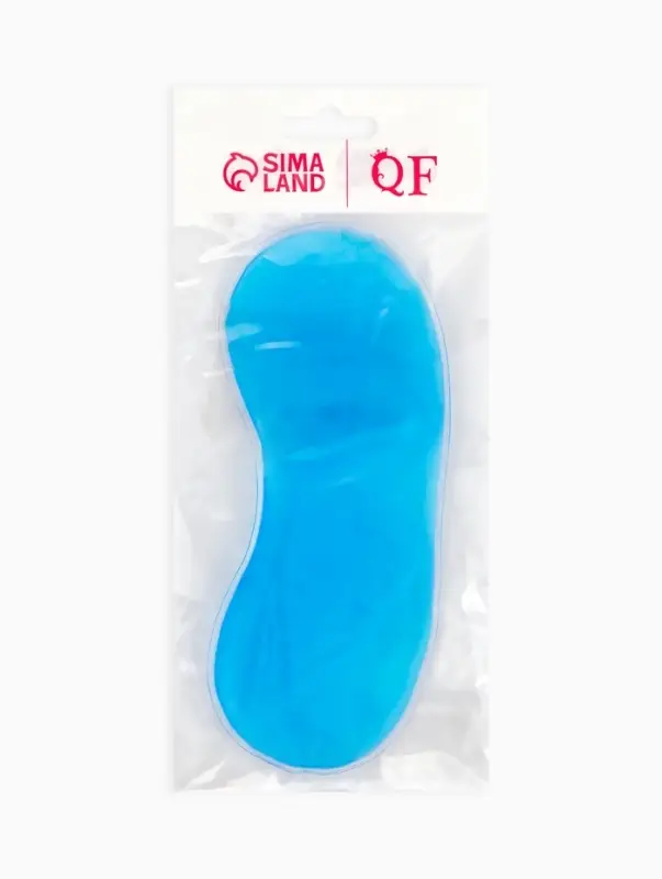 Маска для лица гидрогелевая, охлаждающая/согревающая, 17&times;7&times;0.5 см, синяя