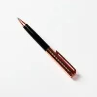 Ручка шариковая рифленая с золотом, металл, 0.1 мм, чёрная