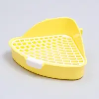 Туалет для кроликов и хорьков &laquo;Пижон&raquo;, 24&times;18&times;11 см, угловой, пластик, жёлтый