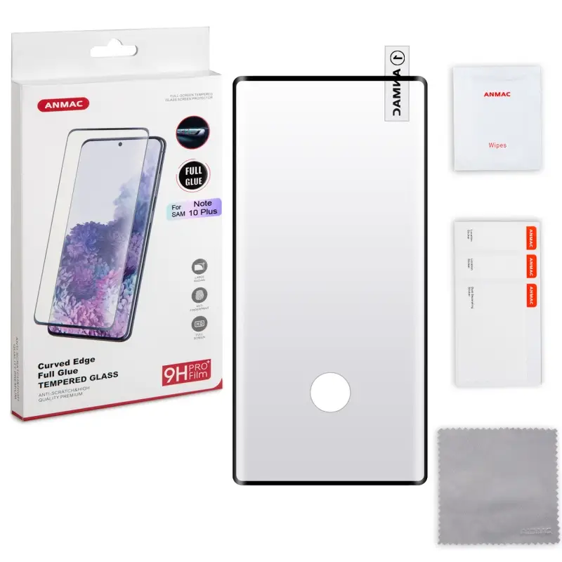 Защитное стекло Samsung Note 10 Plus Full Glue ANMAC Арт. 1137266