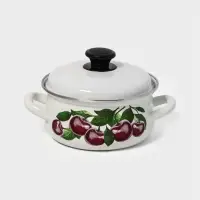 Кастр.сфер. 1.5л (белая)Вишневый сад Кастр.сфер. 1.5л (белая)Вишневый сад