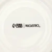 Чайная пара Magistro &laquo;Бланш&raquo;, 2 предмета: чашка 250 мл, блюдце, фарфор, белая