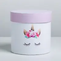 Коробка подарочная круглая, упаковка, «Нежная», 15 х 15 х 15 см