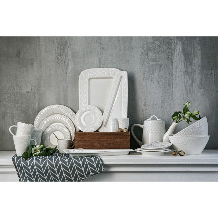 Набор для специй фарфоровый Magistro Argos, 2 предмета: солонка, перечница, 90 мл, 6×8 см, цвет белый Набор для специй фарфоровый Magistro Argos, 2 предмета: солонка, перечница, 90 мл, 6×8 см, цвет белый