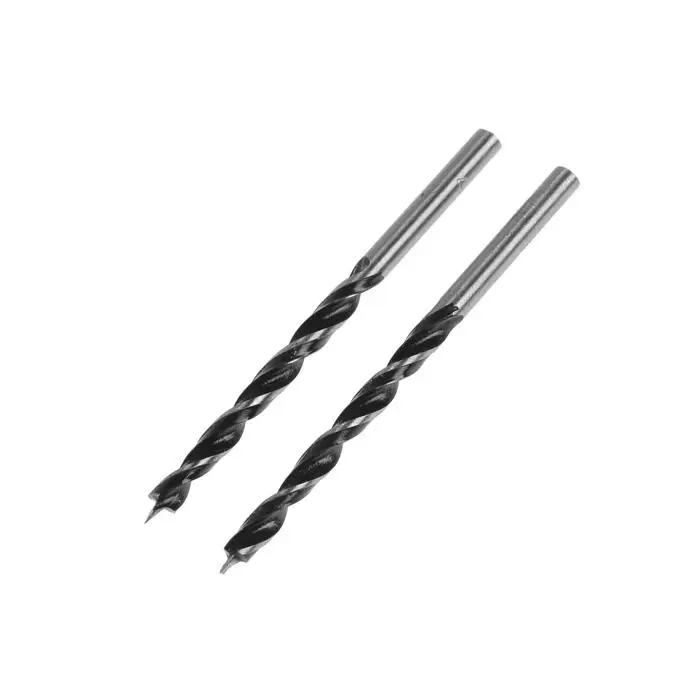 Сверло по дереву ТУНДРА, цилиндрический хвостовик, 4&times;75 мм, 2 шт.