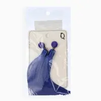 Серьги &laquo;Кисти&raquo;, гармония, синие, L, кистей, 10.5 см