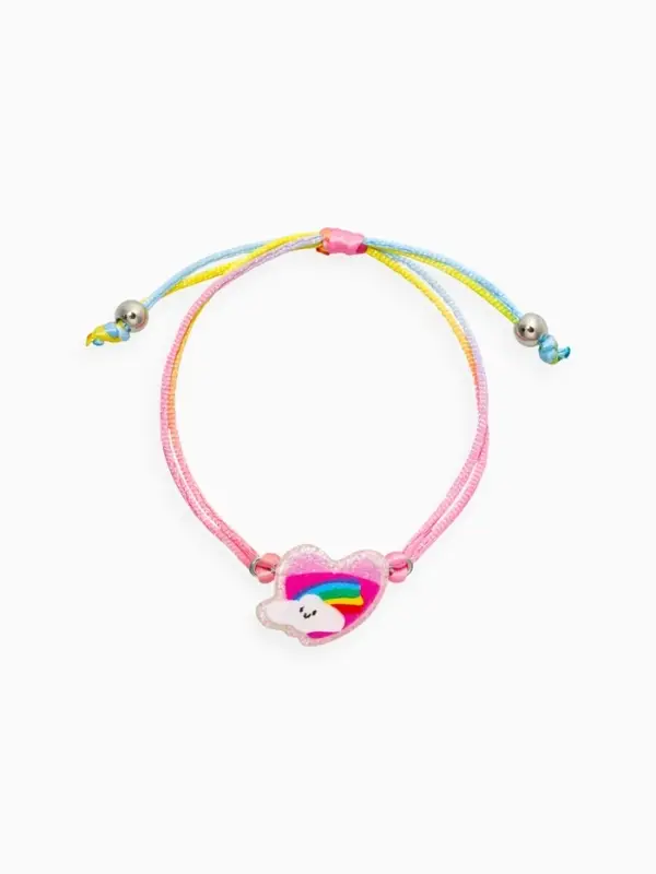 Браслет детский набор 3 шт. "Выбражулька" сердце, единорог, силиконовый, разноцветный