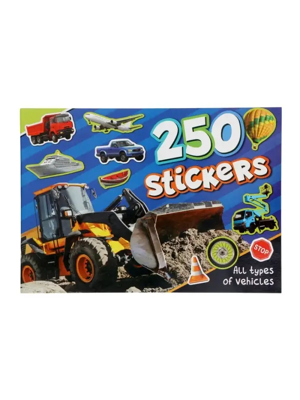All Types Of Vehicles Sticker Book 250 Stickers For Kids